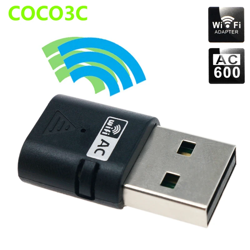 AC 600 Мбит/с WIFI двухдиапазонный ключ USB Wi-Fi адаптер 2 4G + 5 ГГц антенна 802.11ac/b/g/n