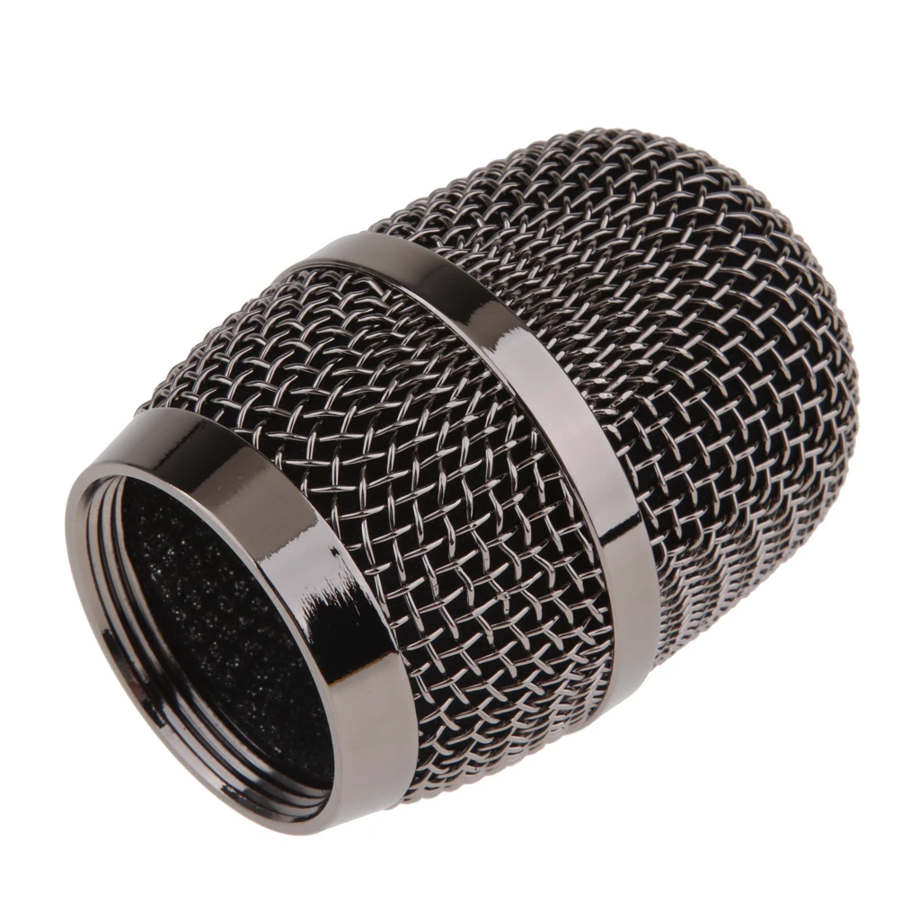 Silver gray Сменная стальная сетка для микрофона и лобовое стекло для беспроводных микрофонов и проводных микрофонов - Цвет: Silver gray
