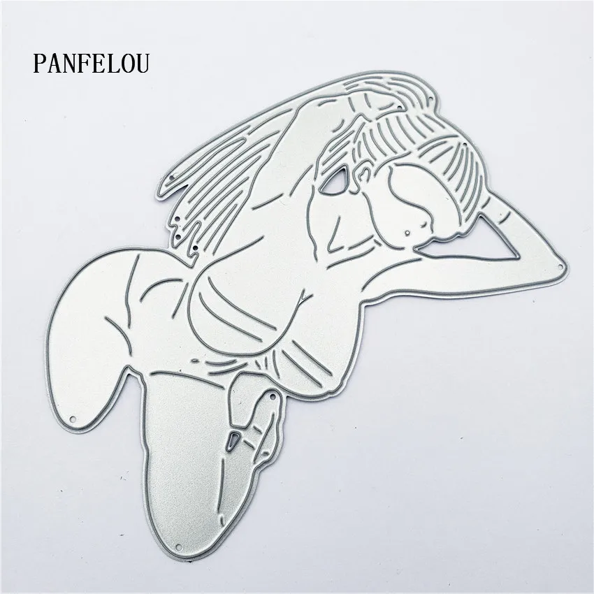 PANFELOU Beach girl Скрапбукинг DIY Хэллоуин тиснение форма в виде карты бумаги штамповки