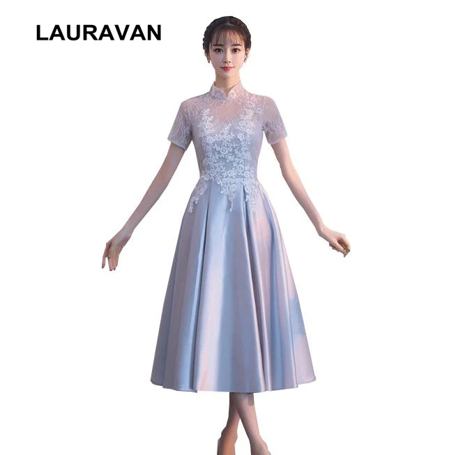 

special occasion high neck gray satin prom teal length ball gown dress short formal women gowns dresses vintage 2020 new arrive