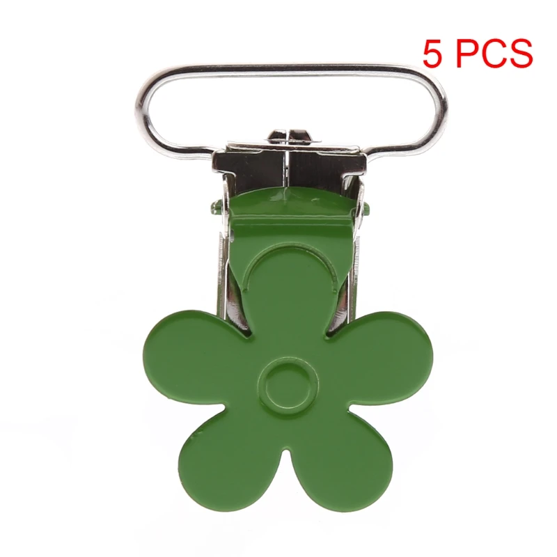 5 шт. новые детские зажимы для пустышки металлические вставки в виде цветка