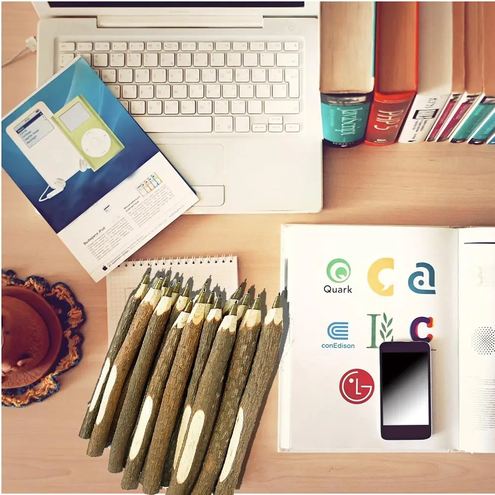 10 шт. Экологичная шариковая ручка в форме веток из натурального дерева|Шариковые