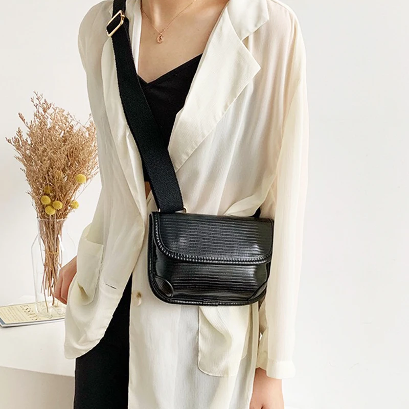 Женская мини-сумка с клапаном из искусственной кожи модная Лазерная женская