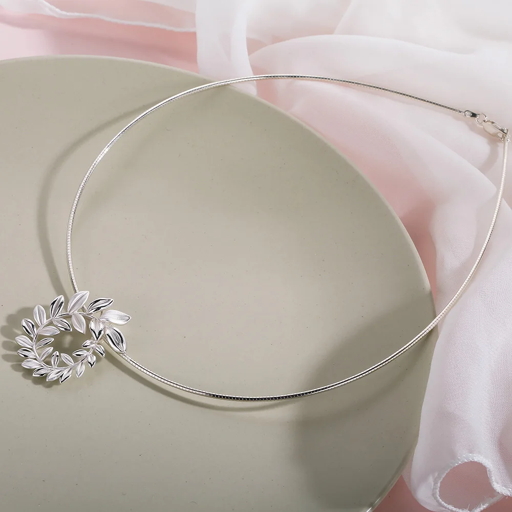 Sa silverage 925 Серебряная чокер подвеска подвески кулоны ива колье Цепочки и ожерелья