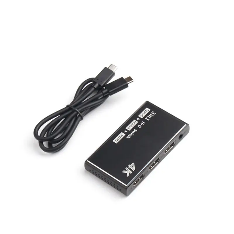 Мини-переключатель усилителя Hdmi Type C 1 порт USB и 3 порта s 4K x 2K переключатель