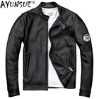 Куртка AYUNSUE из натуральной коровьей кожи, Мужская одежда, Новинка осени 2020, Мотоциклетные Куртки из натуральной кожи, короткое пальто, куртка ZL406