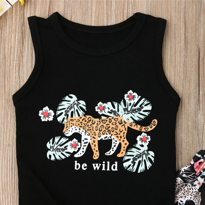 Детские для маленьких девочек летняя футболка без рукавов топы и шорты Детская