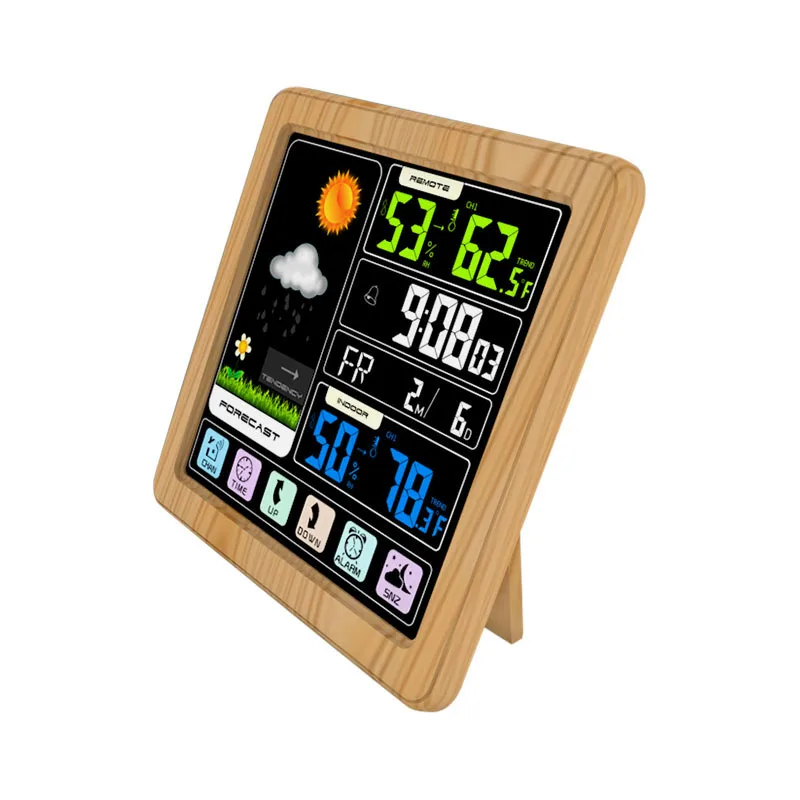 Беспроводной датчик Метеостанция термометр гигрометр ЖК дисплей Прогноз погоды