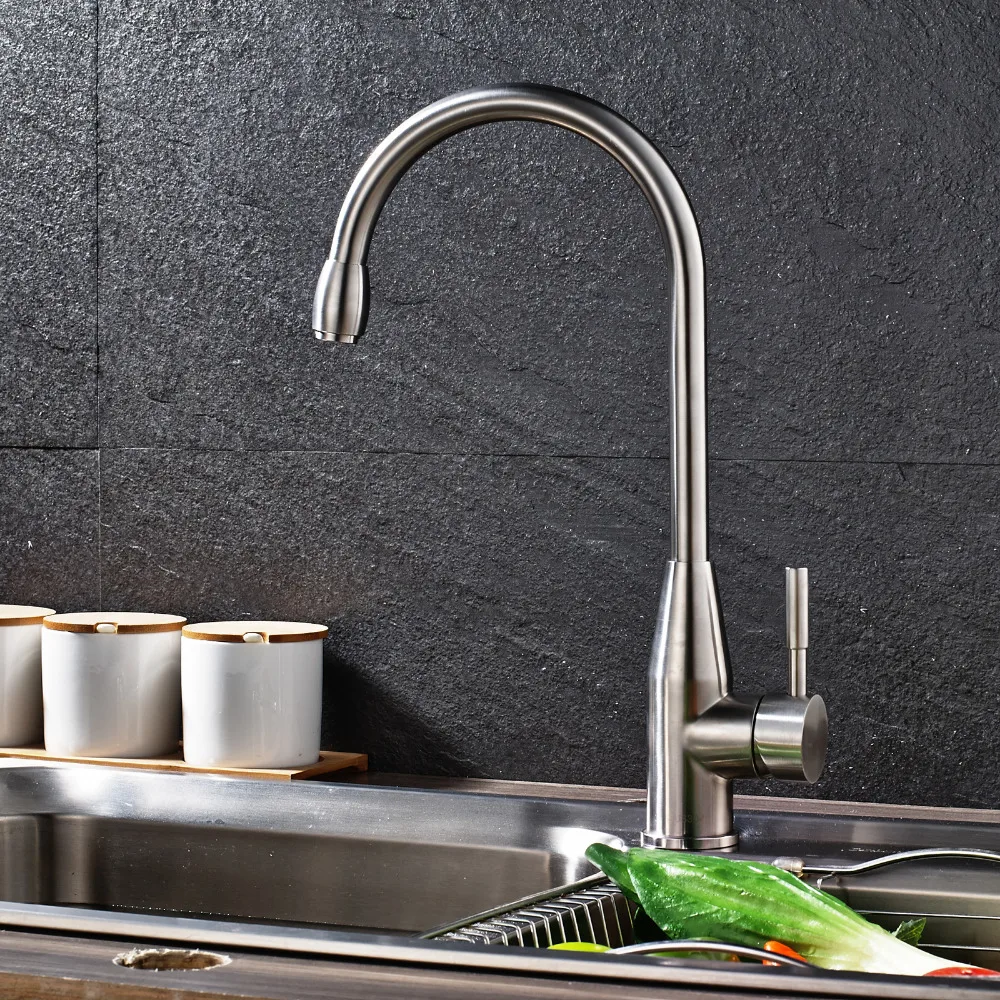 Uythner круглые бусины носик кухонный кран смеситель матовый никель отделка|mixer