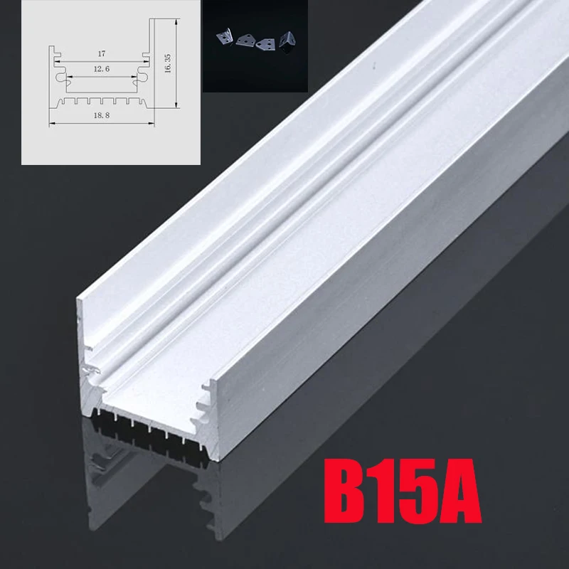 B15A 5 комплектов 50 см U Форма Светодиодные ленты фонари Алюминиевый канальный