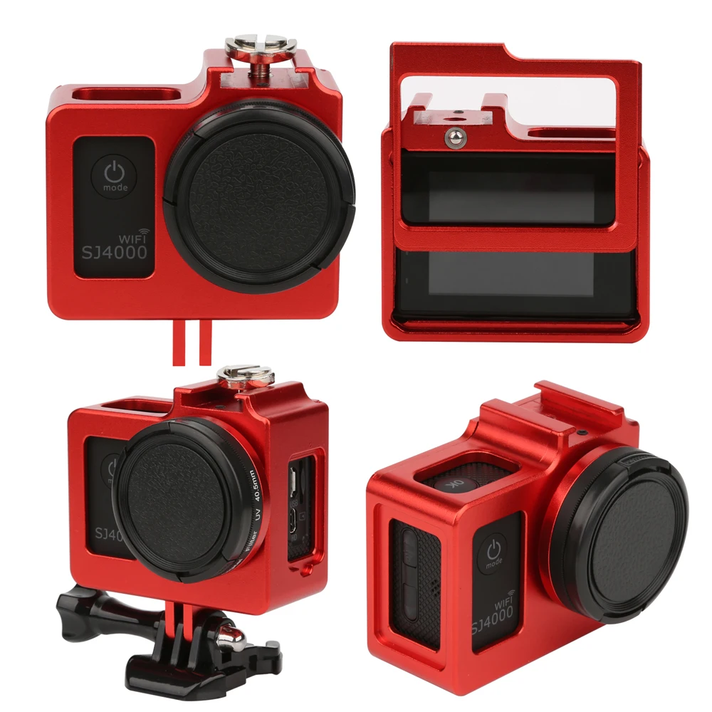

SJ4000 Aluminum Alloy Protective Housing Case Metal Frame Lens Cover UV Filter for SJCAM SJ4000 WIFI/SJ6000/SJ7000/H9 Accessory