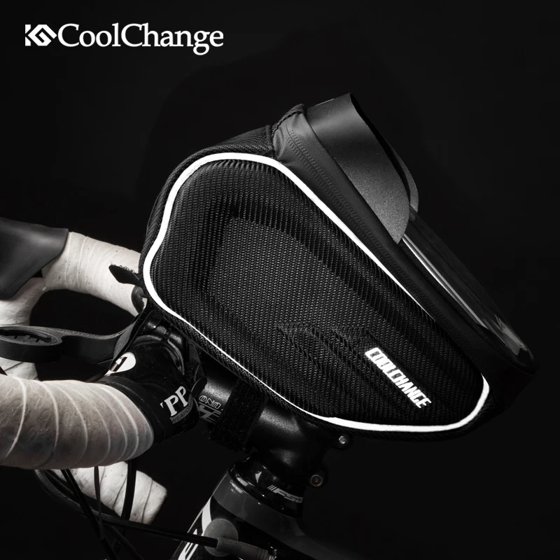 CoolChange велосипедная сумка, водонепроницаемая, с сенсорным экраном, велосипедная сумка на руль, отражающая верхняя труба, рамка, сумка для телефона, MTB, Аксессуары для велосипеда