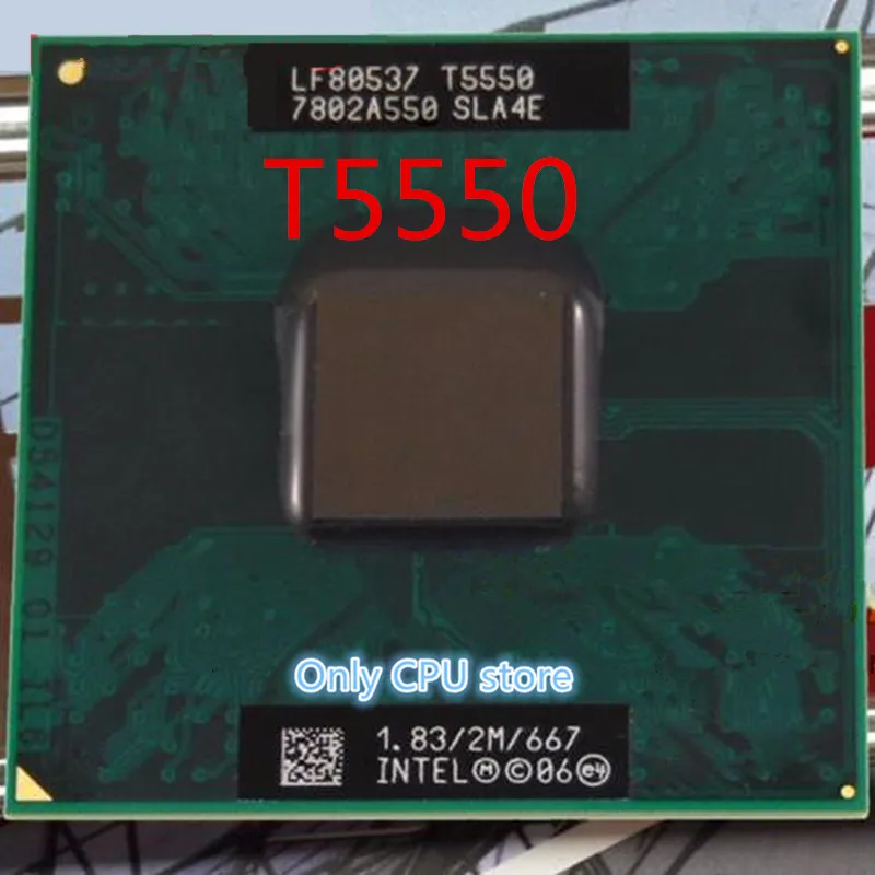 Процессор Intel для ноутбука T5550 Core 2 Duo процессор SLA4E 1 83 ГГц/2 Мб/667 | Компьютеры и офис
