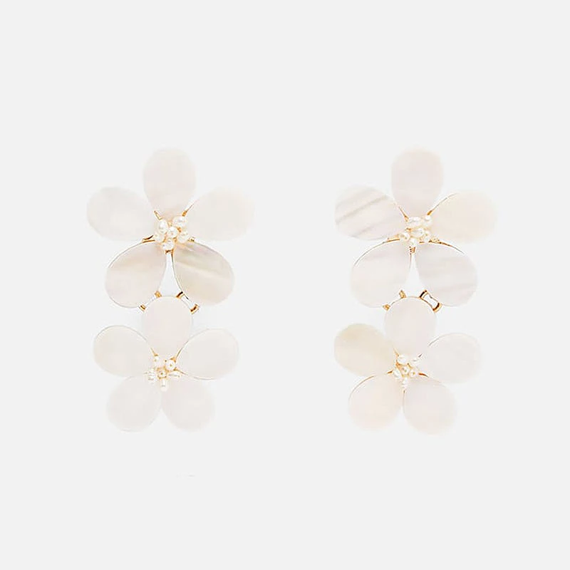 E0543133 JUST FEEL Boho, Цветные Висячие серьги из натурального камня для женщин, вечерние панковские этнические серьги с подвеской, свадебные ювелирные изделия - Окраска металла: E0543133