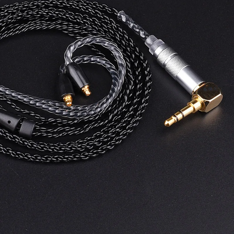 Обновление MMCX кабель для Shure SE215 SE425 SE535 SE846 наушники посеребренные медные наушники 3,5 ММ Android кабели IOS