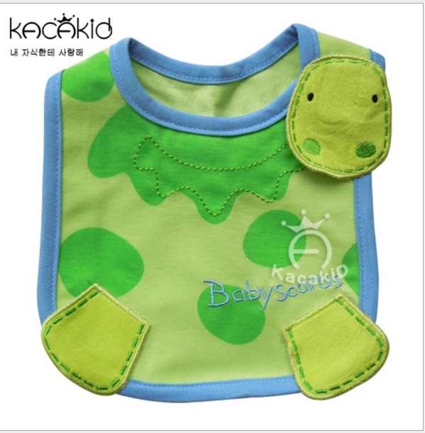 2 pieces / new boys girls children all kinds of cute cartoon three-layer waterproof three-dimensional embroidery towel bib drool | Детская