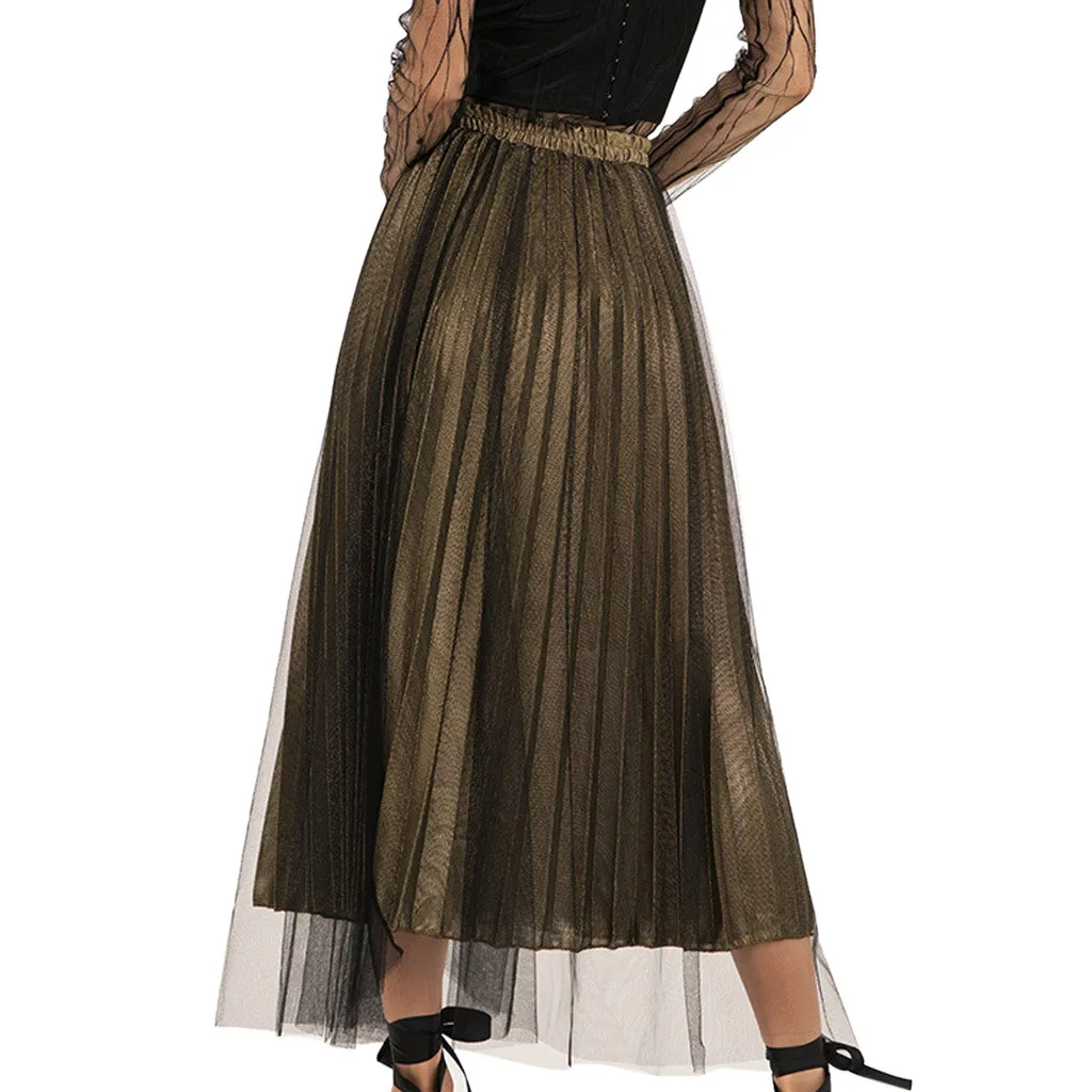 2019 летняя юбка с высокой талией полиэфирное волокно Fashio Nable Женская