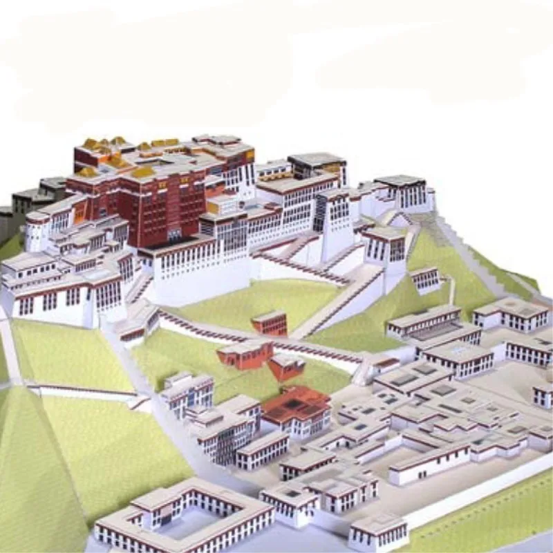 Potala дворец Тибет Китай забавная 3d Бумага Diy Миниатюрные модели наборы