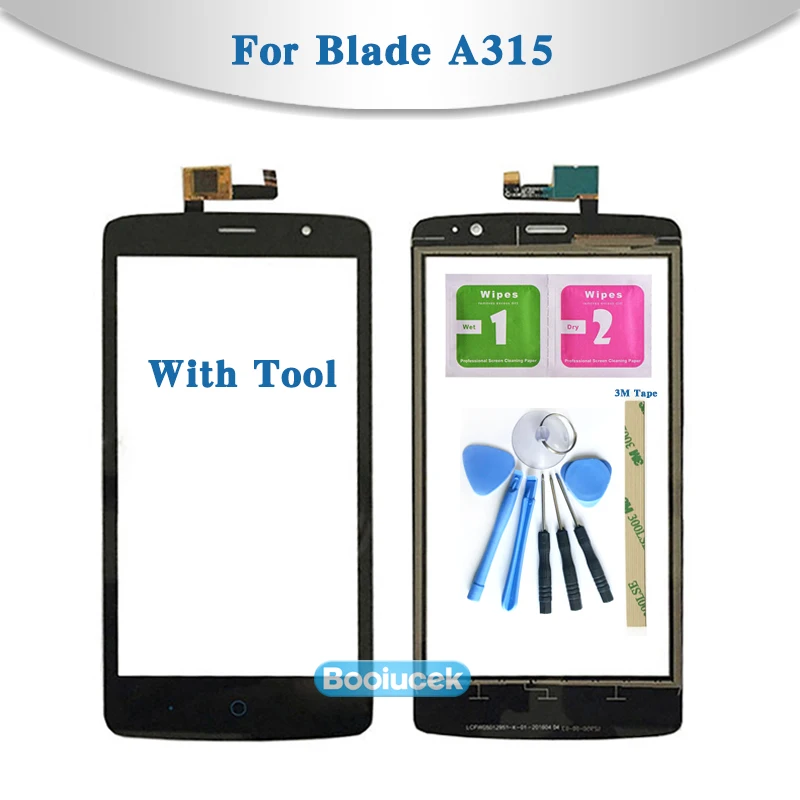 Replacement High Quality 5.0&quot For ZTE Blade A315 Touch Screen Digitizer Sensor Outer Glass Lens Panel Black White | Мобильные