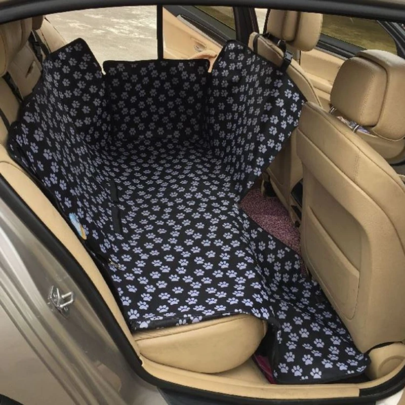 Paw Print Pet Car Seat Cover Waterproof Puppies Small Big Animal Dog Travel Carrying Transportation Protector Easy Wash Foldable | Дом и сад