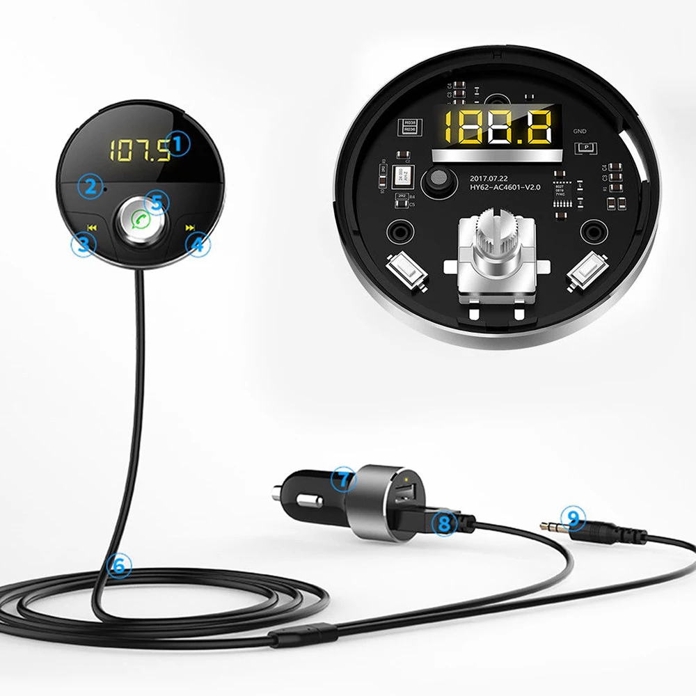 Handsfree AUX FM передатчик пусковая установка центр 3 5 мм Bluetooth автомобильный комплект