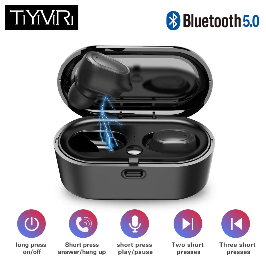 TiYiViRi Air2 TWS Bluetooth 5 0 Спортивные Беспроводные наушники 6D стерео мини двойной