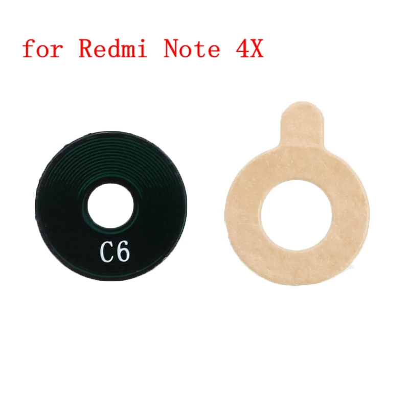 for Redmi note 4X 1 шт. задняя камера стеклянная крышка объектива для Xiaomi Redmi Note 2/3/4X/5/6/7/6pro/7pro для Redmi 6/6A/2 S/6pro с клеем - Цвет: for Redmi note 4X