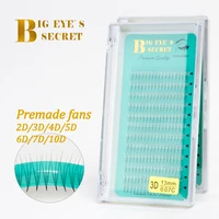 big eyes secret 2d 10d lashes volume eyelashes hand made natrual black eyelash extensions faux mink premade fans lashes