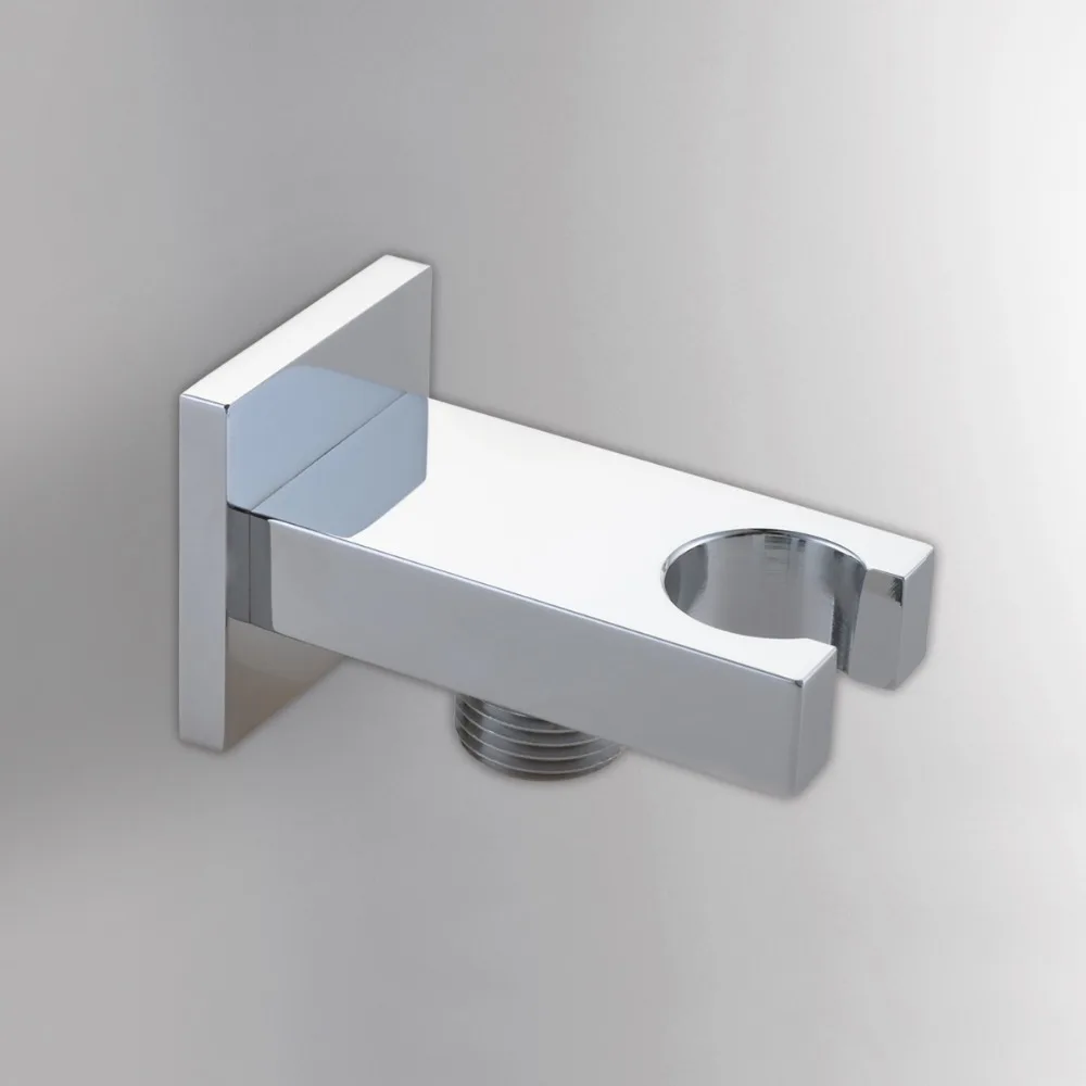 Латунная квадратная хромированная ручная душевая головка с настенным