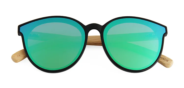 MC1 green lense BerWer деревянные солнцезащитные очки бамбуковые солнцезащитные очки винтажные деревянные очки - Цвет линз: MC1 green lense