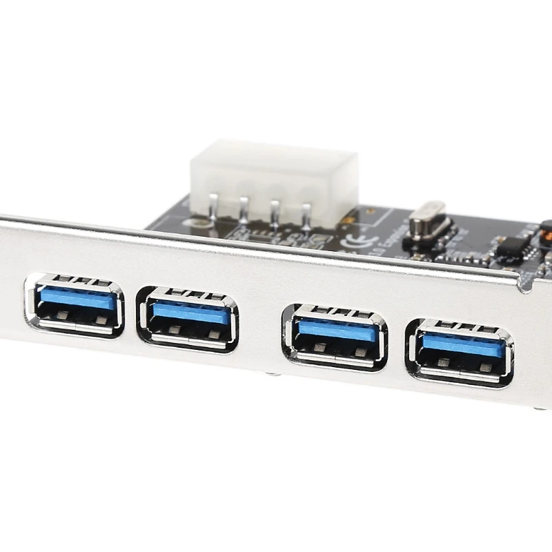 Адаптер расширения PCI-E для концентратора USB 3 0 с 4 портами PCI Express скорость 5 Гбит/с |