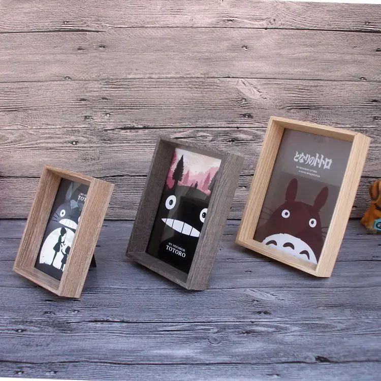 Винтажная деревянная фоторамка картинные рамки естественного цвета Декорации