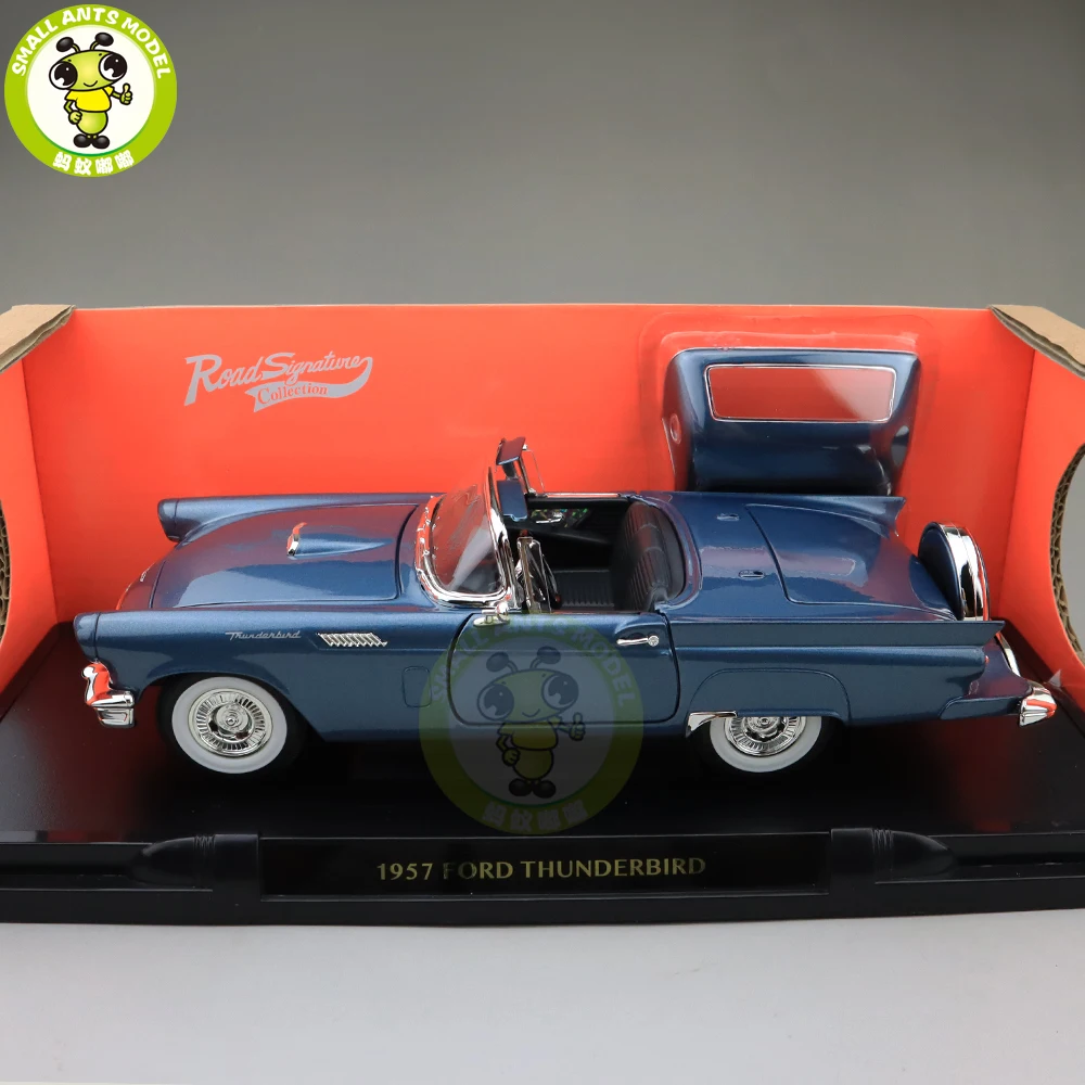 1/18 1957 Ford THUNDERBIRD Road Подпись литая под давлением Модель автомобиля игрушки для мальчиков и девочек подарок