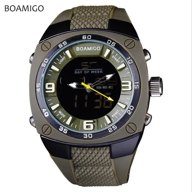 Relogio masculino спорт boamigo мужские спортивные часы Водонепроницаемый модные