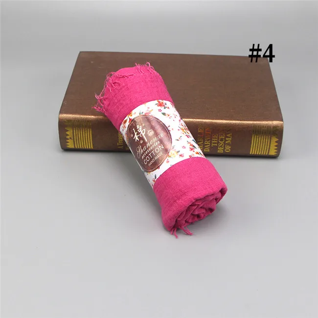 color4MSL090 Цена, 70*180 см, Женский мусульманский хиджаб, шарф, femme musulman, мягкий хлопок, платок, исламский хиджаб, шали и обертывания - Цвет: color4MSL090