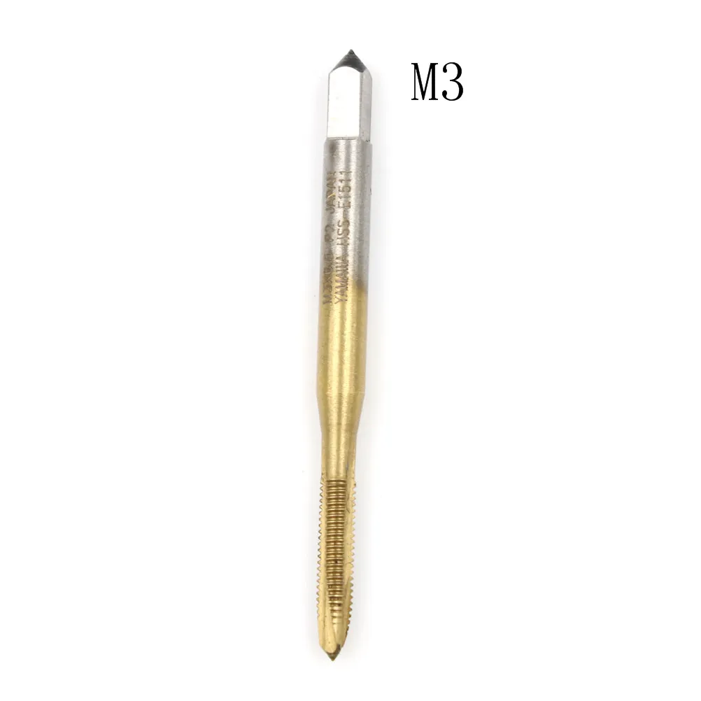 M2/M2.5/M3/M3.5/M4/M5 спиральная точка HSS титановый станок правый кран сверла Резьбовая пробка ручки краны