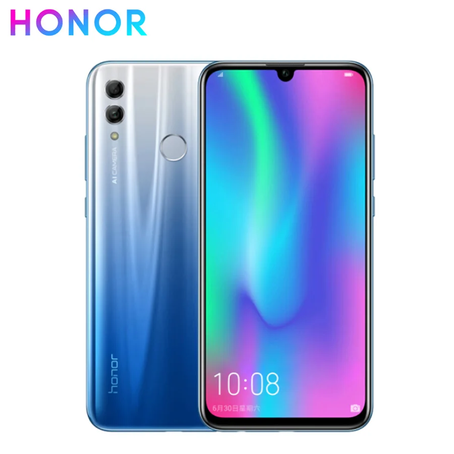 honor 10 lite, сеть 4G LTE, мобильный телефон, 6,2" 6 ГБ Оперативная память 64/128 ГБ Встроенная память Kirin 710 Octa Core Android 9,0 2340X1080px двойные задние Камера