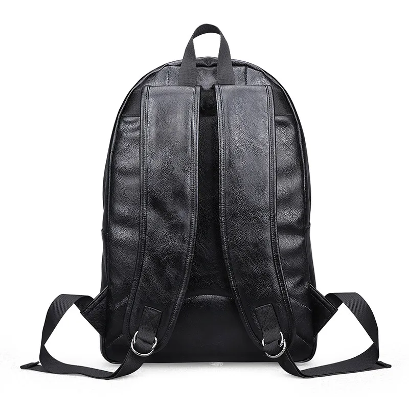 FEGER school bags Laptop backpack PU Men’s leather Fashion back pack waterproof Big travel daily men shoulder bag | Багаж и сумки