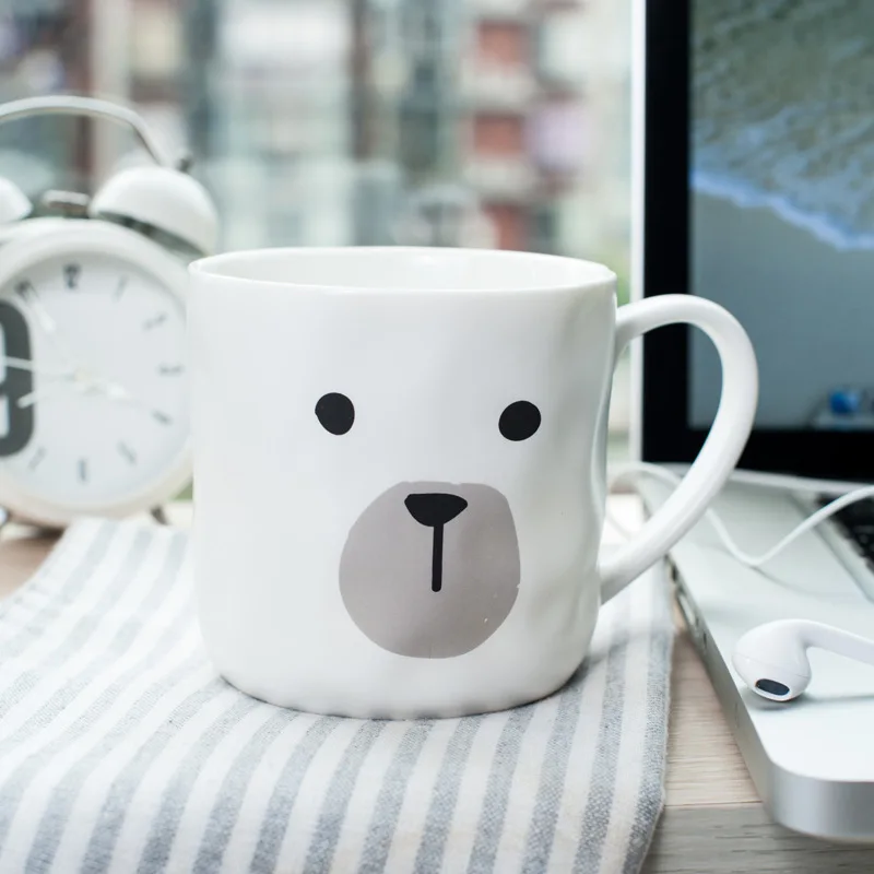 Персональная мультяшная Очаровательная керамическая кружка для лица элегантная