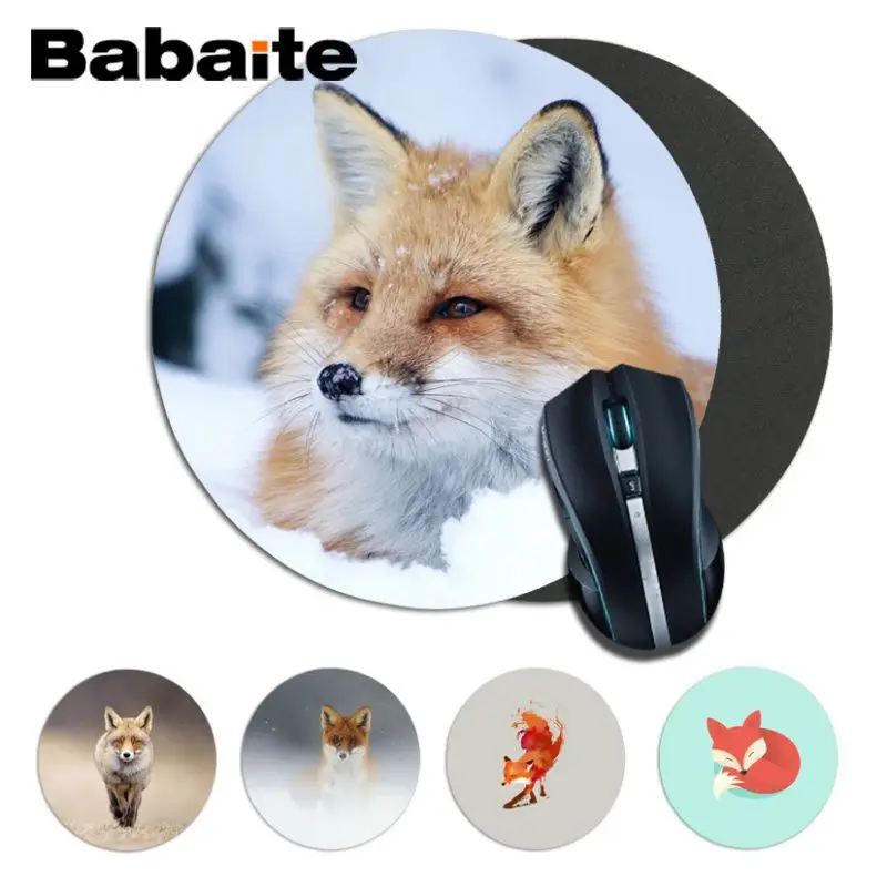 Babaite крутые винтажные игровые коврики для лисы удобные мыши размером 20*20 см 22*22
