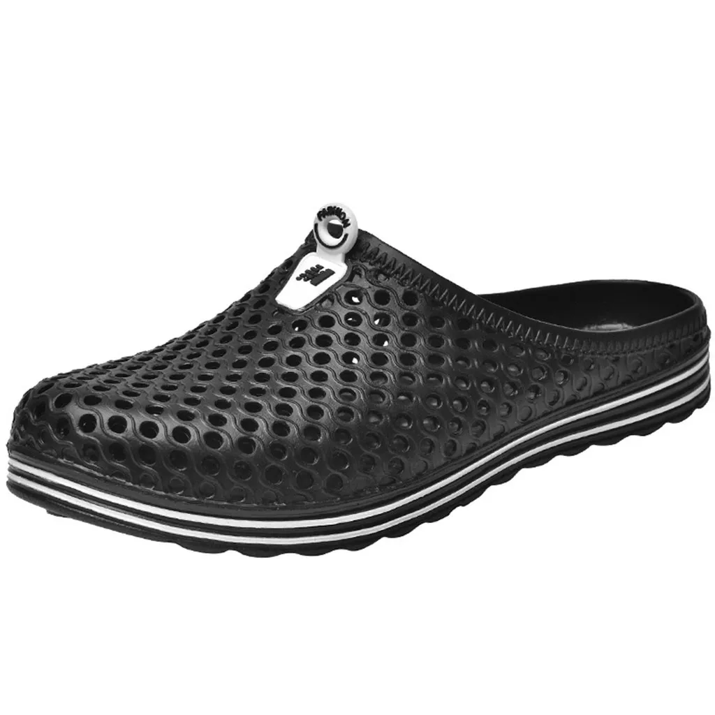 

SAGACE Men Fashion Summer Casual Beach Hole Shoes Sea Non-slip Breathable Thick Bottom Slip-Proof Comfortable Outdoor Slippers