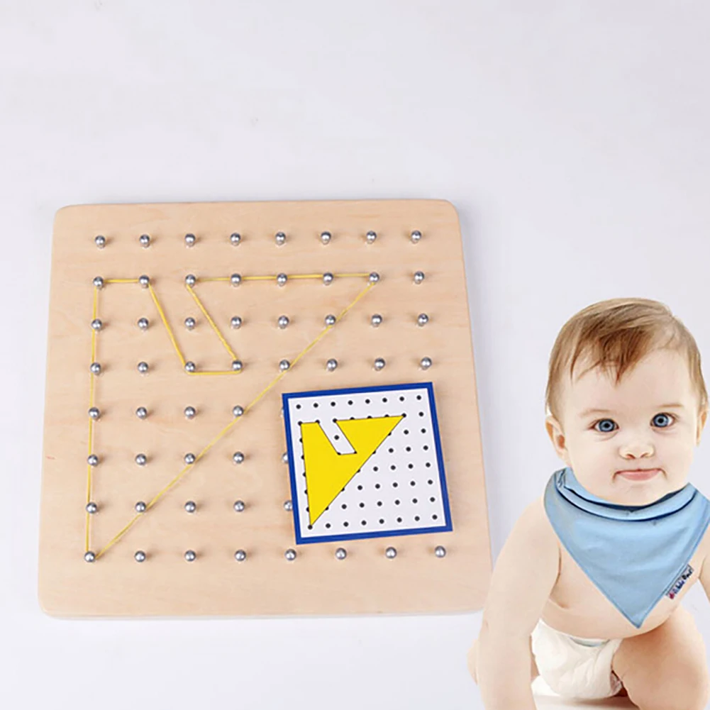 Креативная детская графика резиновый галстук для ногтей Geoboard с картами Математика Обучение детство образование Дошкольные Детские игрушки