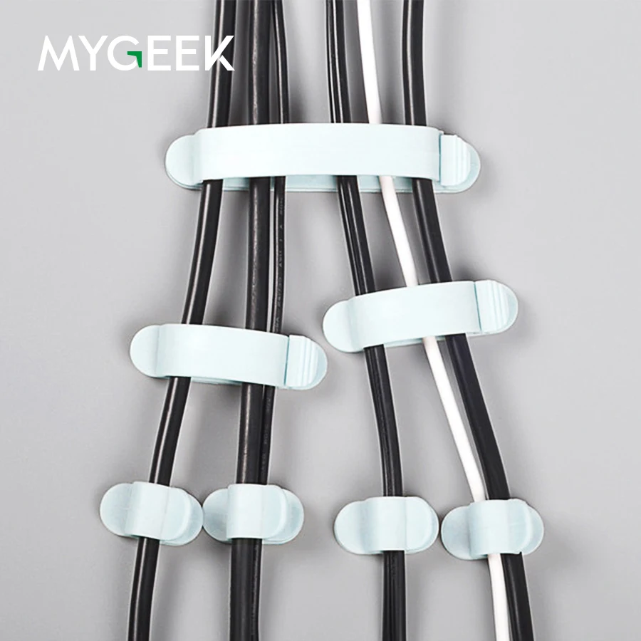 Mygeek 10 шт. держатель кабеля Организатор Шнур Провода линии клипса обмотки ступицы