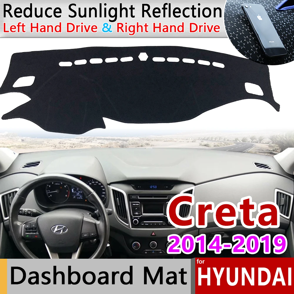 Для hyundai Creta Ix25 2014 2015 2016 2017 2018 2019 анти скольжения мат коврик на приборную панель