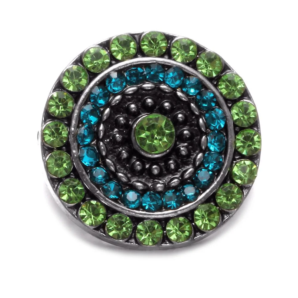 4 шт./лот цвета со стразами Стиль цветок Форма металла Талисманы 18 мм кнопки
