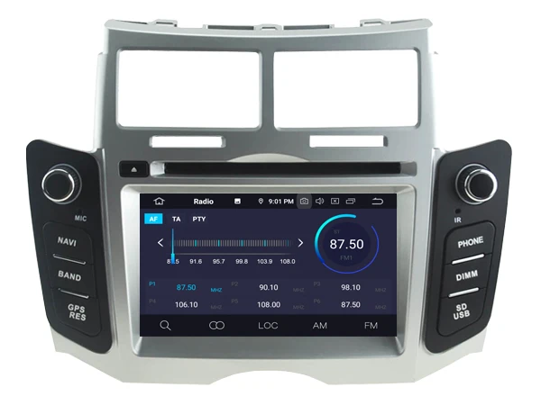 Четырехъядерный Android 9 0 автомобильный dvd-плеер для TOYOTA YARIS (2005-2011) Автомобильный