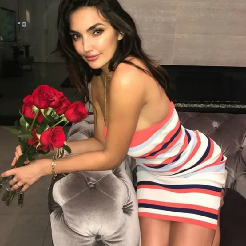 Для женщин Модное пикантное платье бинты Bodycon рукавов Вечеринка Клуб Короткие
