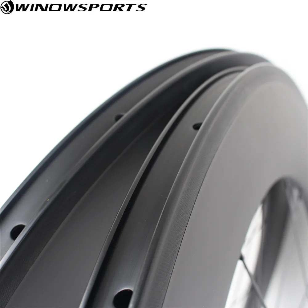 Углеродные дорожные колеса 88 мм Глубокий 23 ширина клинчер с Novatec 271/Powerway R13/R36