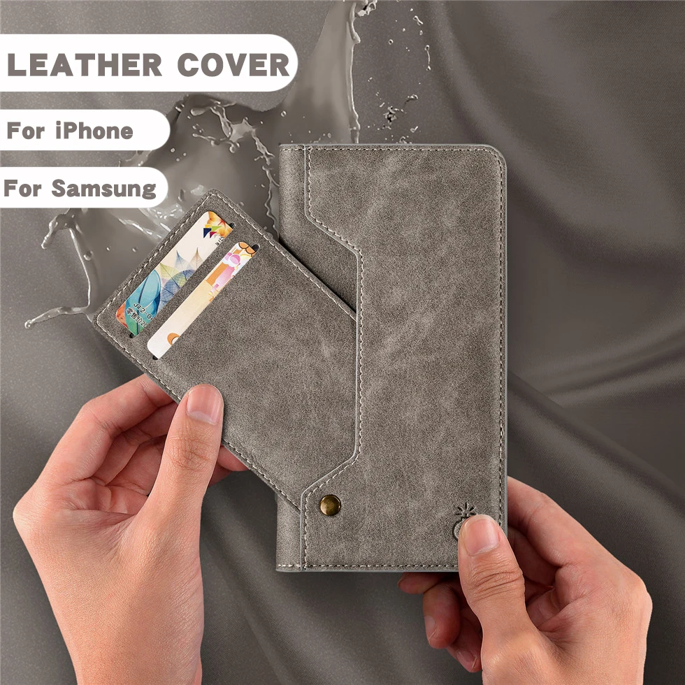 Luxury Flip Wallet Leather Cases For iPhone 6 6s 7 8 7plus 8plus Card slot Mobile Phone Shell Samsung S8 S8plus | Мобильные телефоны