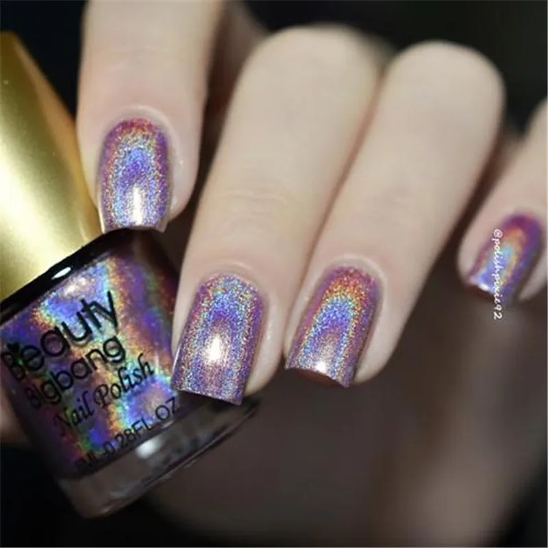 BeautyBigBang лак для ногтей 12 цветов на выбор 8 мл лазерный блеск для ногтей голографический лак для ногтей Блестящий лак для ногтей